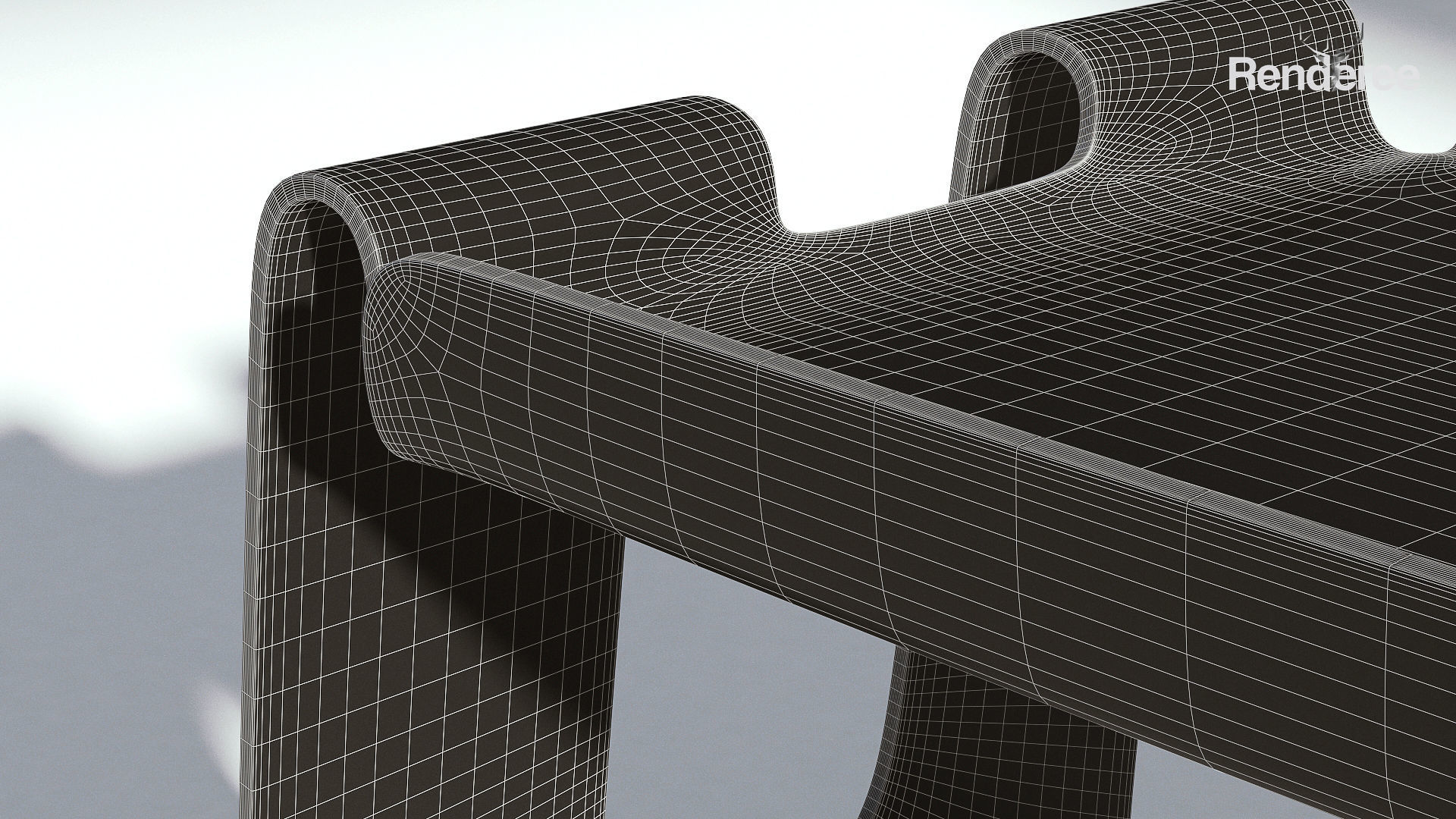 Wooden Coffee Table 3D model_6