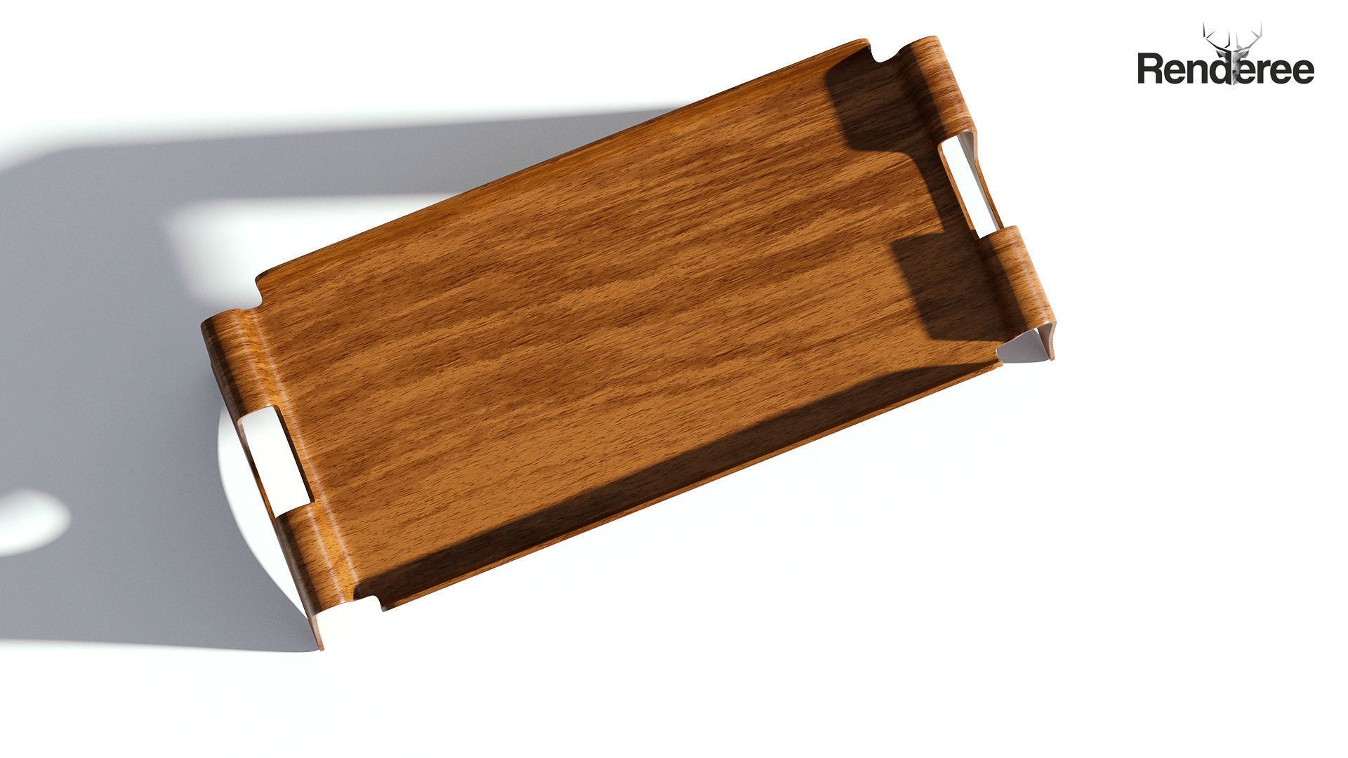 Wooden Coffee Table 3D model_4