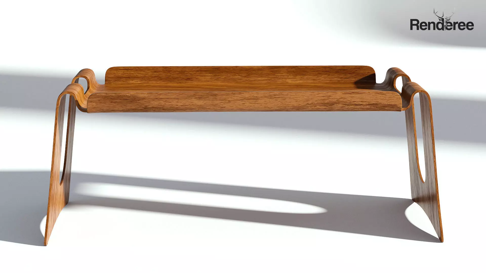 Wooden Coffee Table 3D model_0