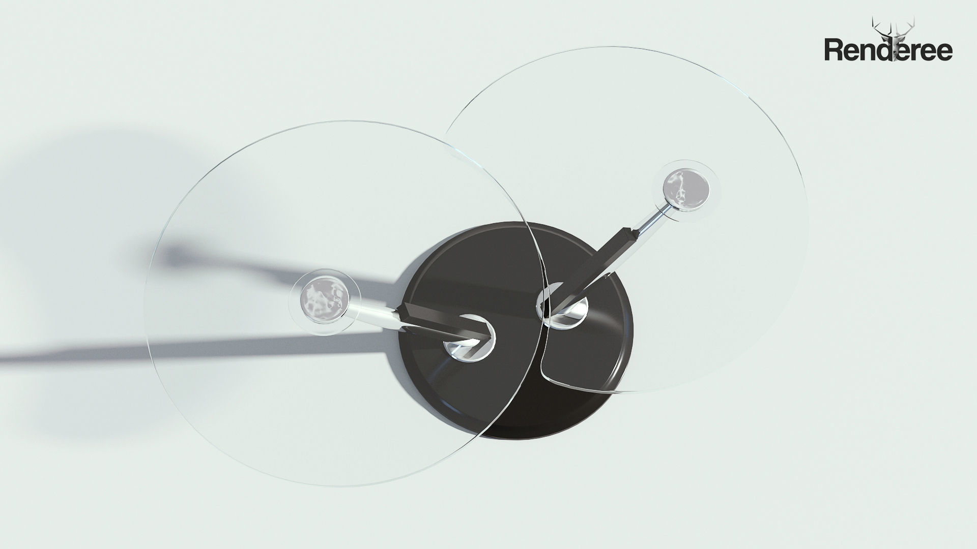 Glass Double Coffee Table 3D model_4