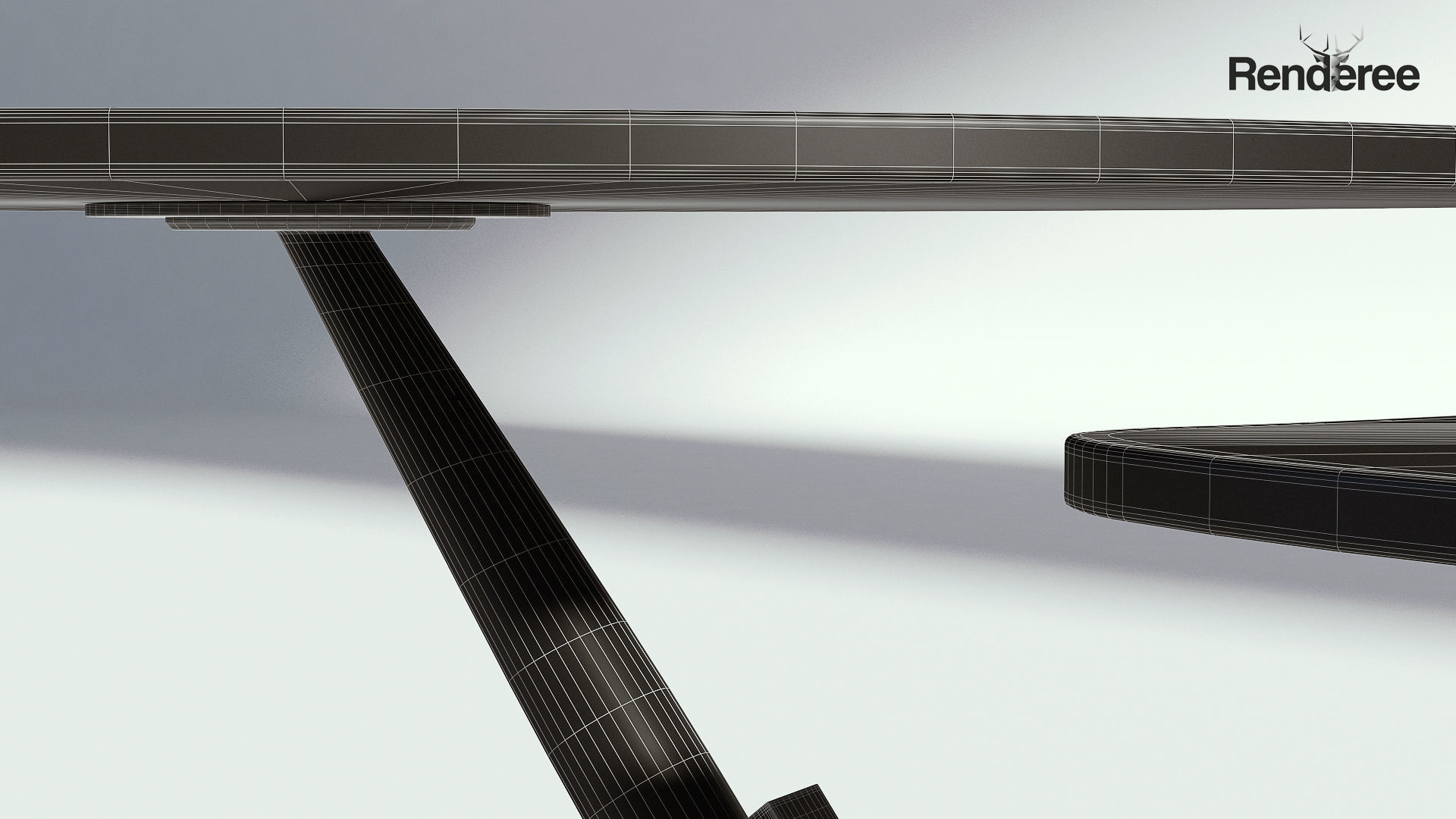 Glass Double Coffee Table 3D model_6