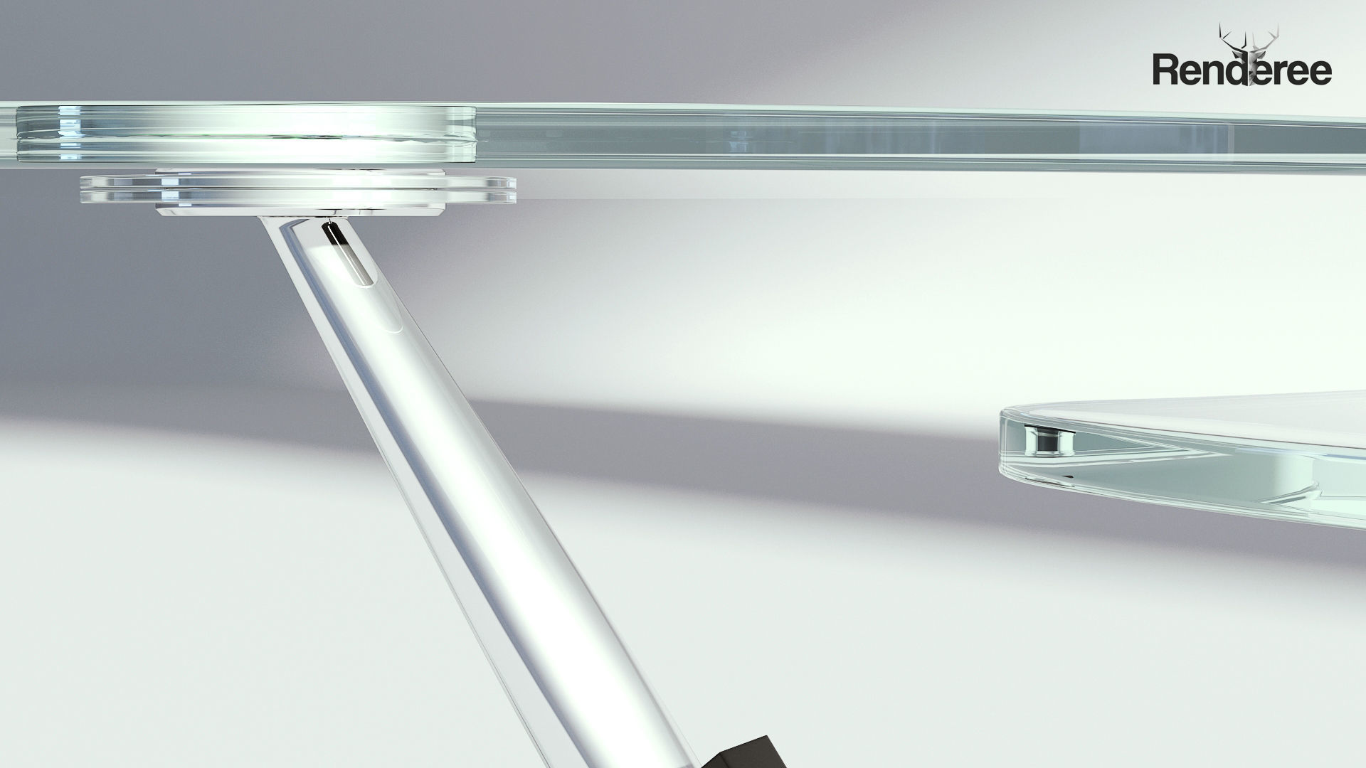 Glass Double Coffee Table 3D model_5