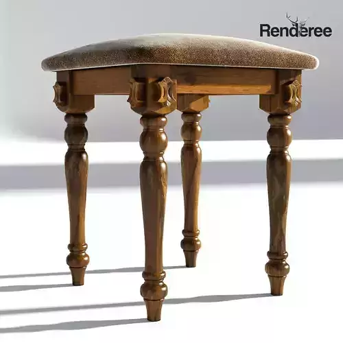 Victorian Stool Old Natural