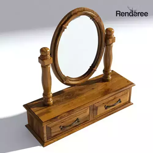 Victorian Desk Mirror Old Natural