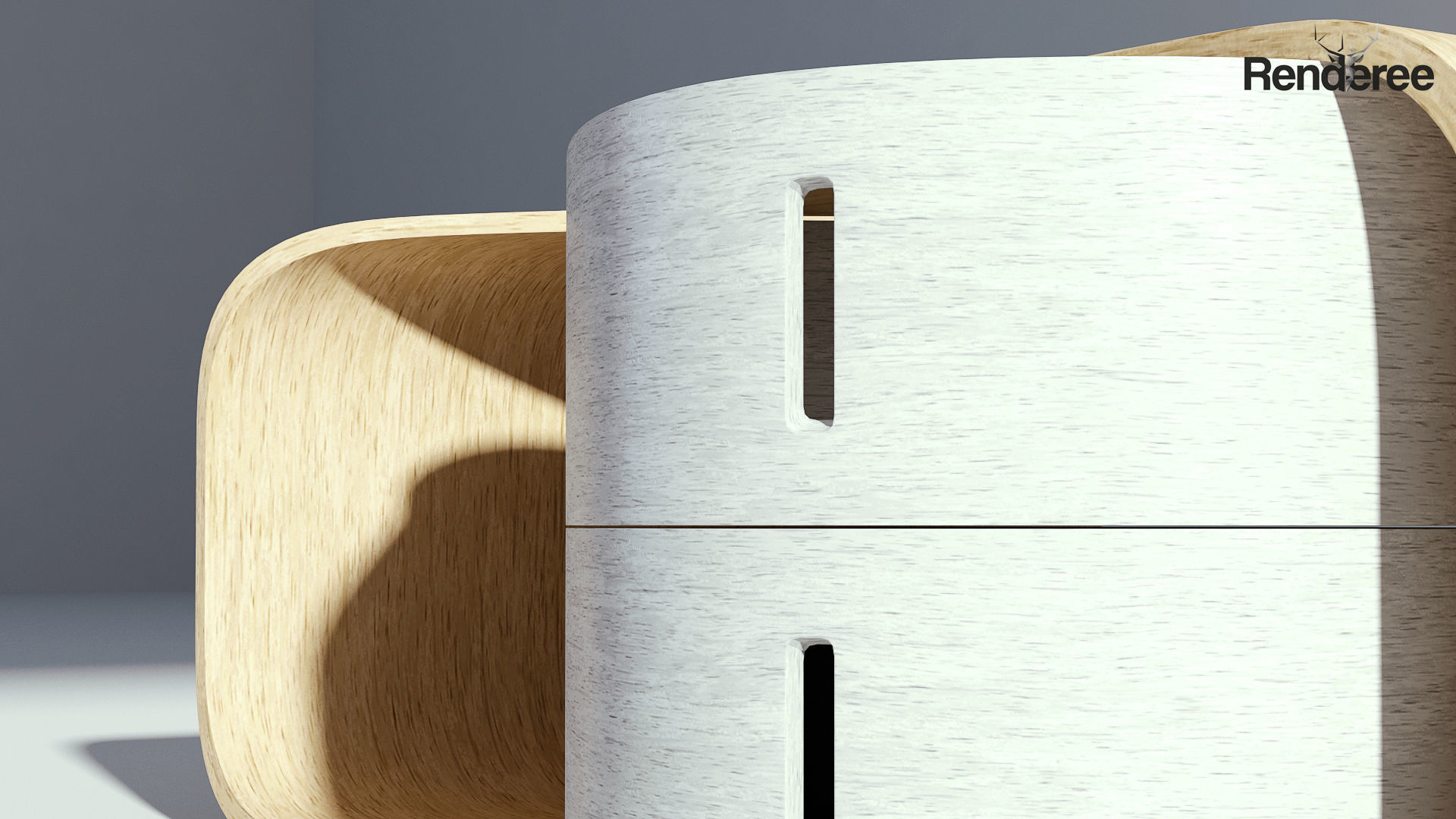 Modern Wooden Coffee Table 3D model_4