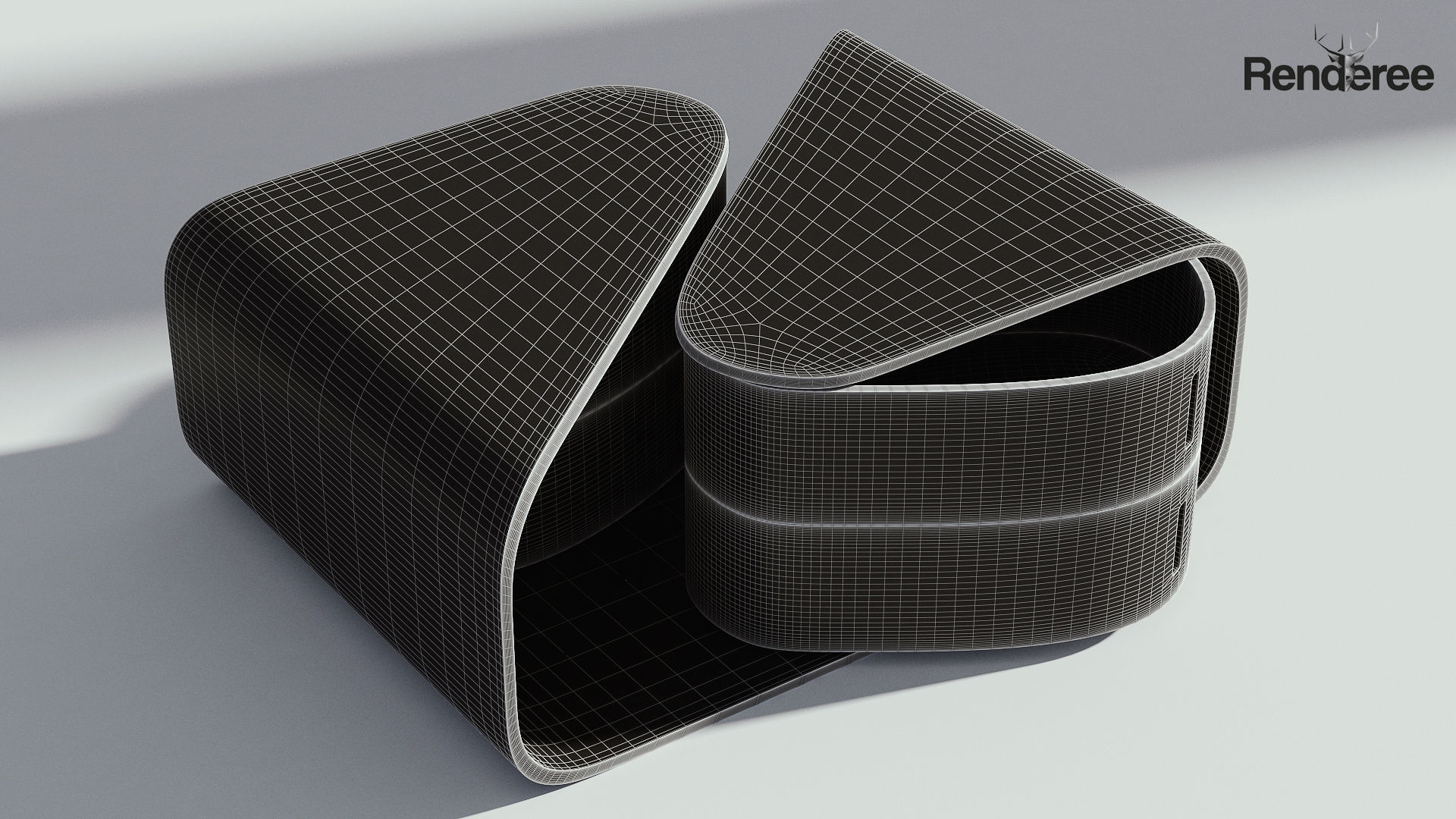 Modern Wooden Coffee Table 3D model_7