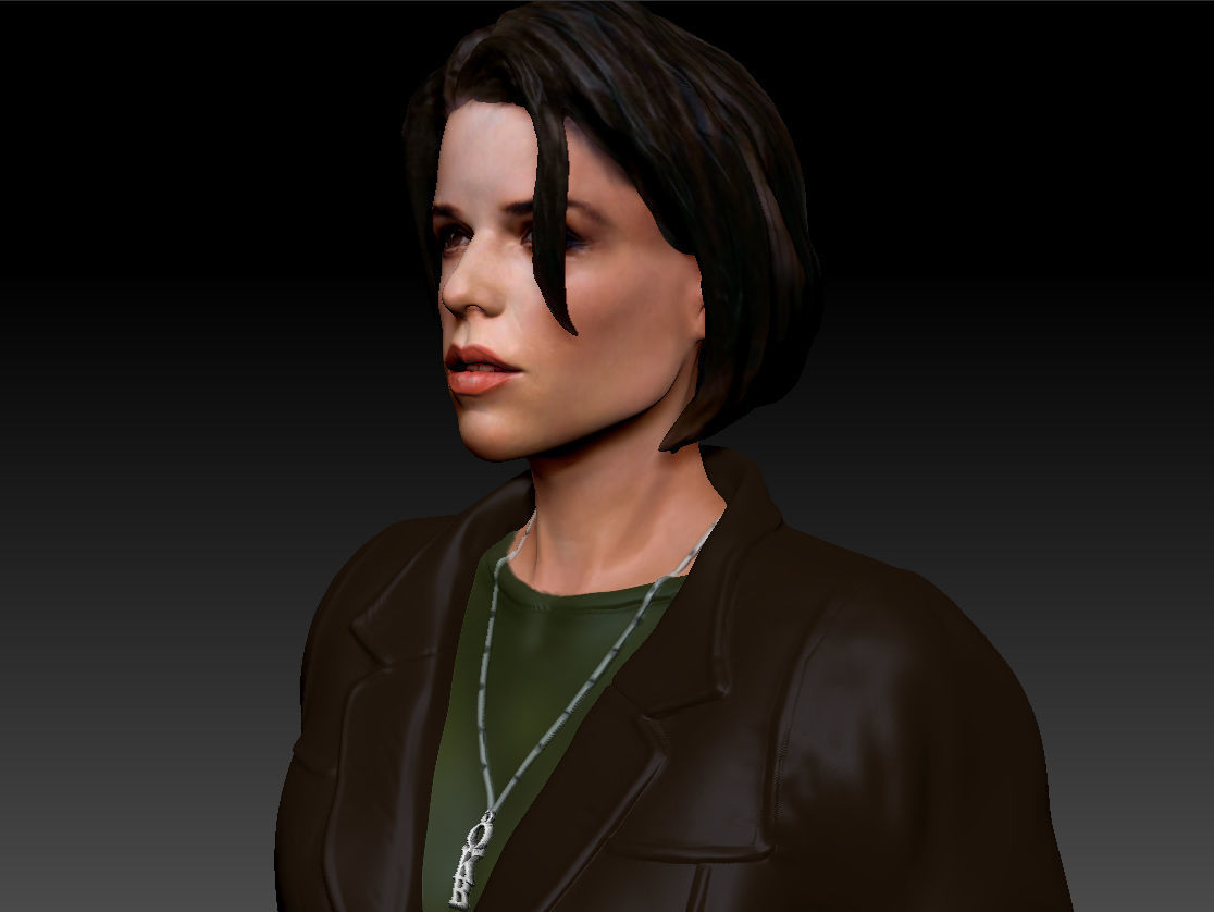 Neve Campbell as Sidney Prescott from Scream 1 2 3 4 textured 3D print model_39