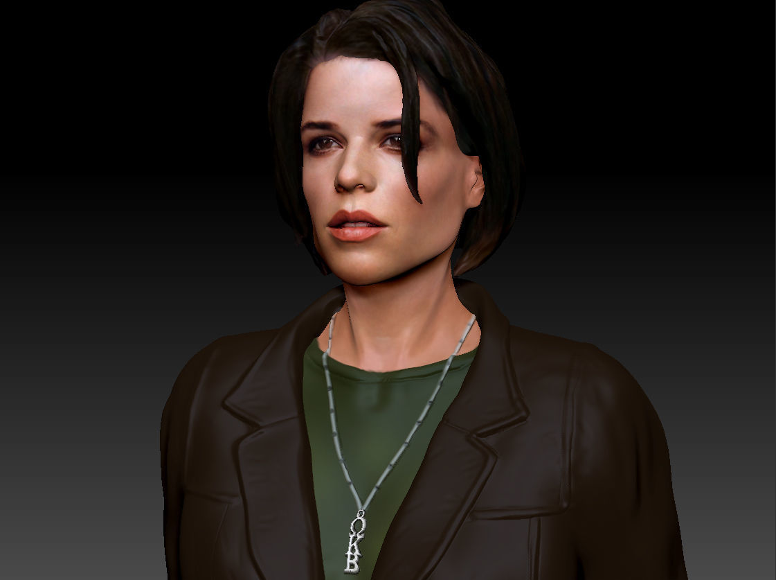 Neve Campbell as Sidney Prescott from Scream 1 2 3 4 textured 3D print model_33
