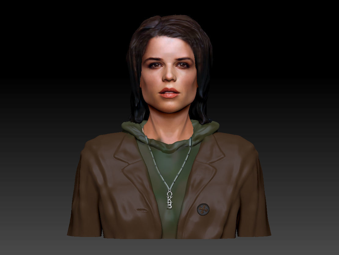 Neve Campbell as Sidney Prescott from Scream 1 2 3 4 textured 3D print model_47