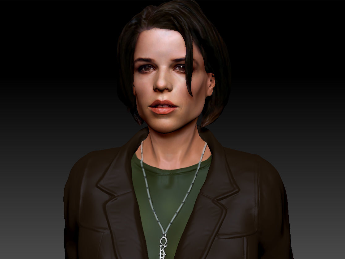 Neve Campbell as Sidney Prescott from Scream 1 2 3 4 textured 3D print model_41