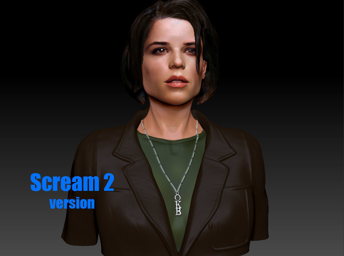 Neve Campbell as Sidney Prescott from Scream 1 2 3 4 textured 3D print model_3