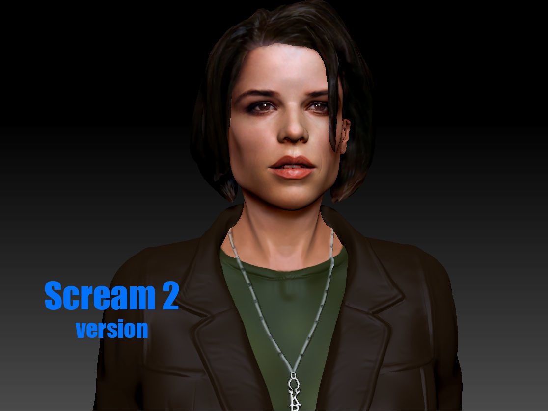 Neve Campbell as Sidney Prescott from Scream 1 2 3 4 textured 3D print model_31