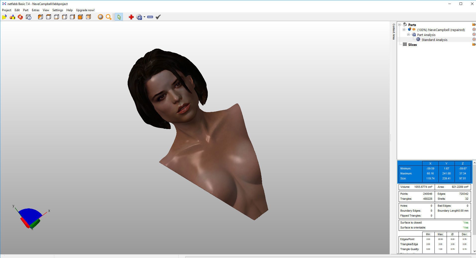 Neve Campbell as Sidney Prescott from Scream 1 2 3 4 textured 3D print model_10