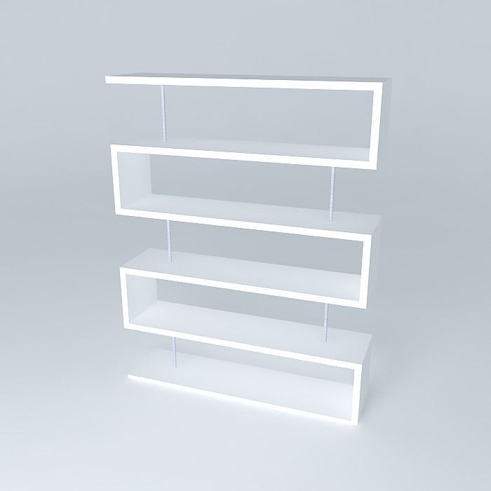 Library Tour storage shelf 3D model_1