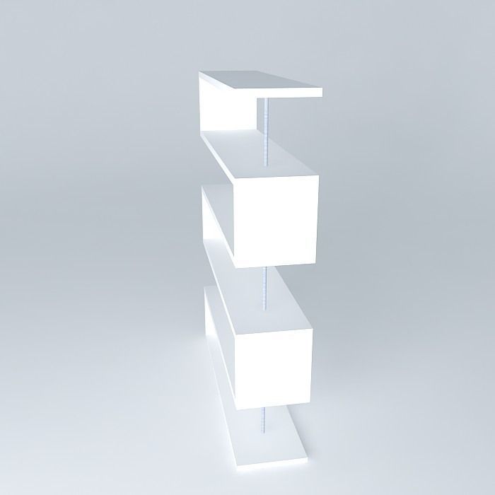 Library Tour storage shelf 3D model_2