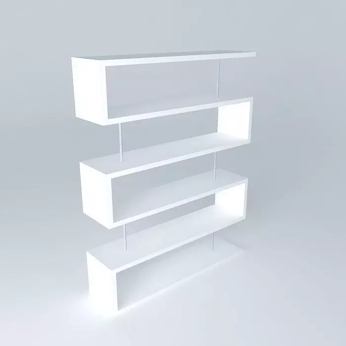 Library Tour storage shelf 3D model_0