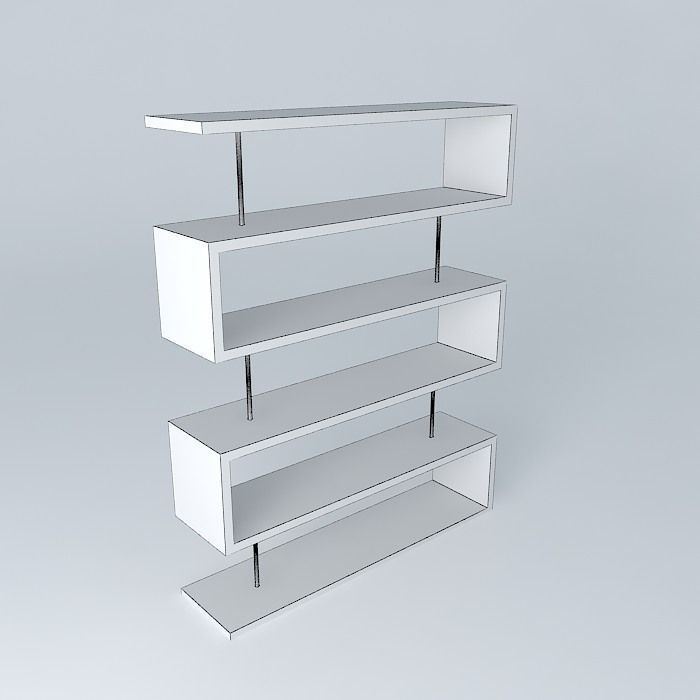Library Tour storage shelf 3D model_4