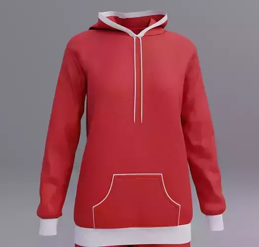 Sweatshirt hoodie Low-poly 3D model