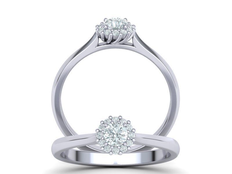 Sapphire Engagement ring 3dmodel Promise ring Own design 3D print model_4