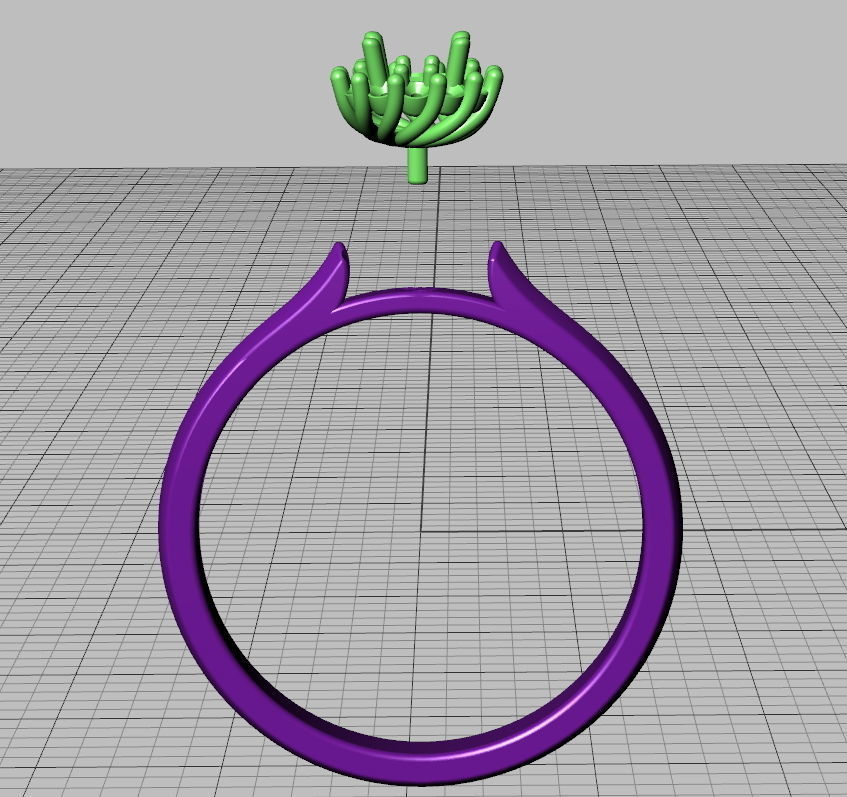 Sapphire Engagement ring 3dmodel Promise ring Own design 3D print model_8