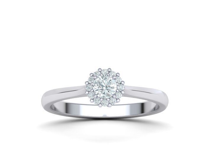 Sapphire Engagement ring 3dmodel Promise ring Own design 3D print model_14