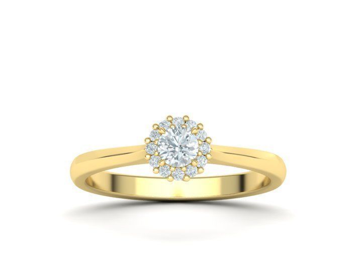 Sapphire Engagement ring 3dmodel Promise ring Own design 3D print model_15