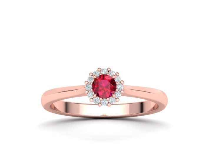 Sapphire Engagement ring 3dmodel Promise ring Own design 3D print model_11