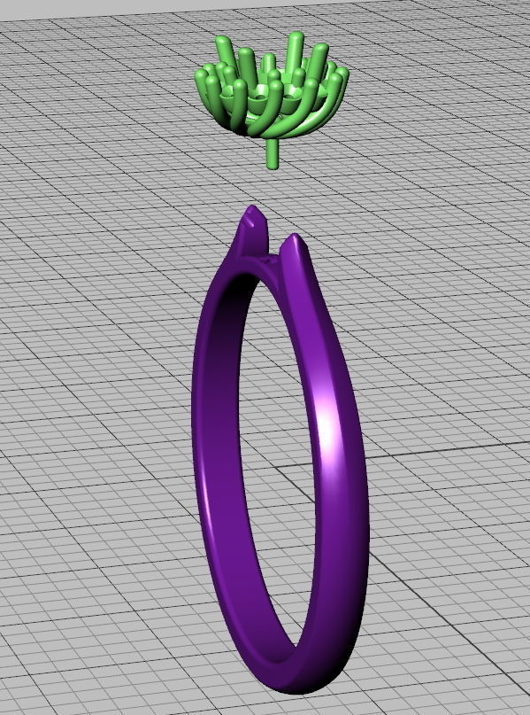 Sapphire Engagement ring 3dmodel Promise ring Own design 3D print model_9