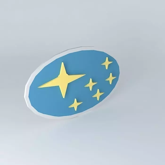 Subaru star with stars Free 3D model
