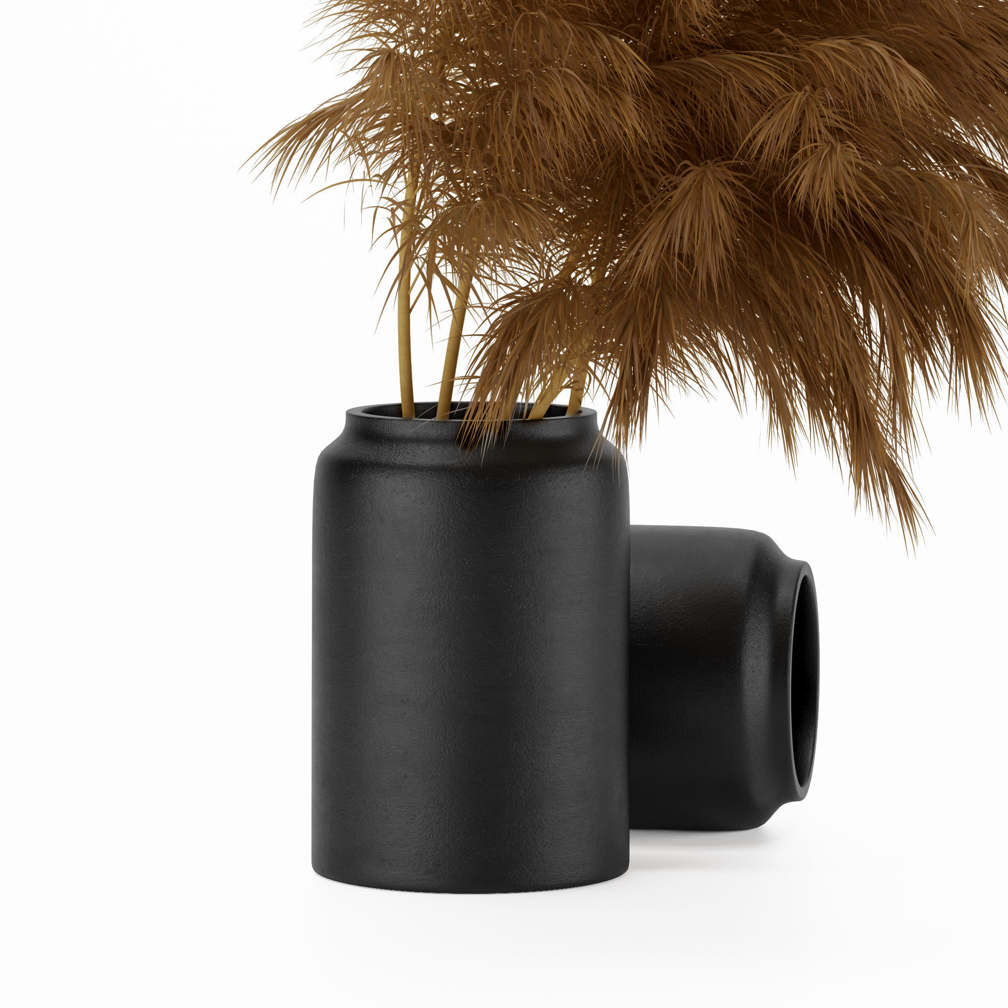 DECO VASE Tall Black Frost Free 3D model_2