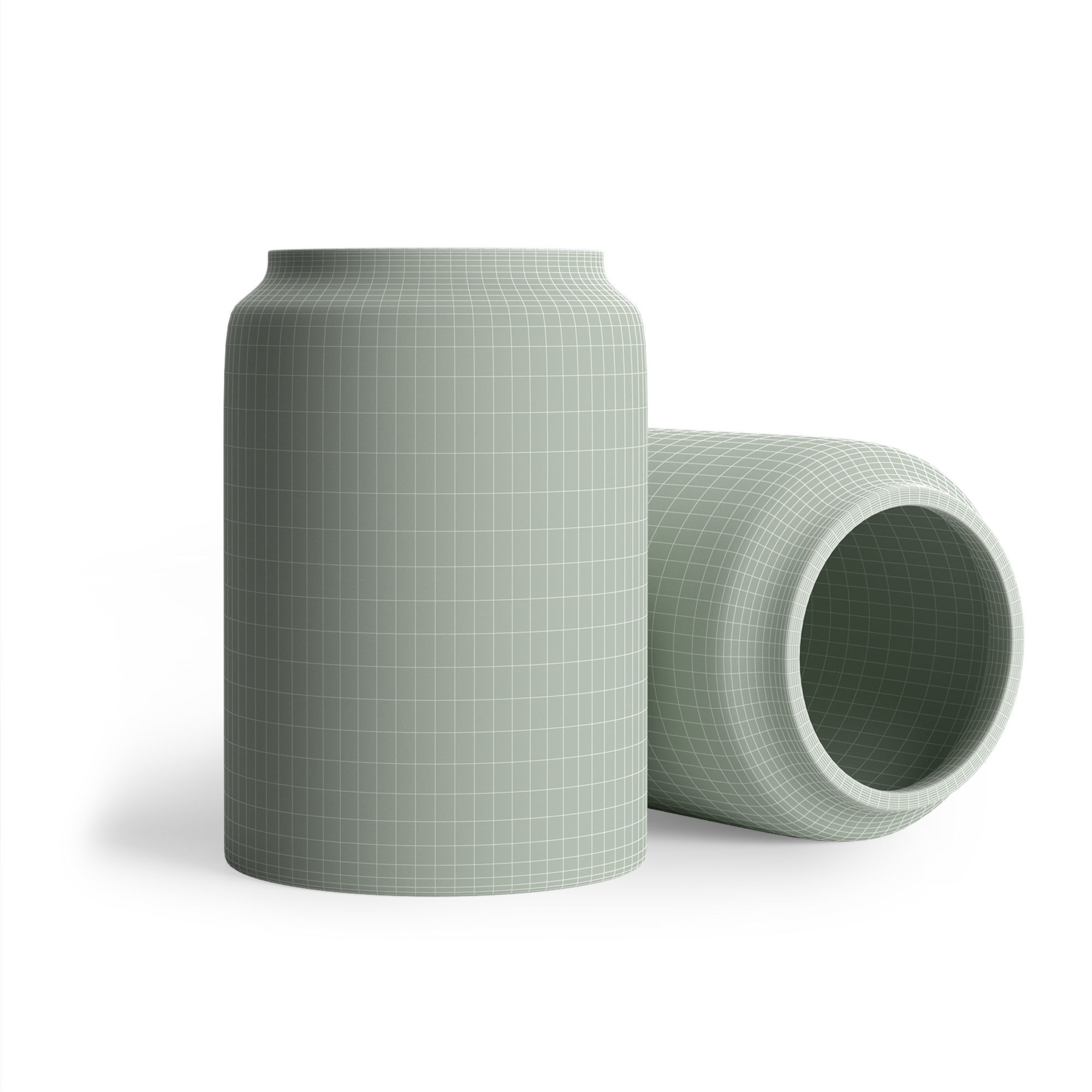 DECO VASE Tall Black Frost Free 3D model_3