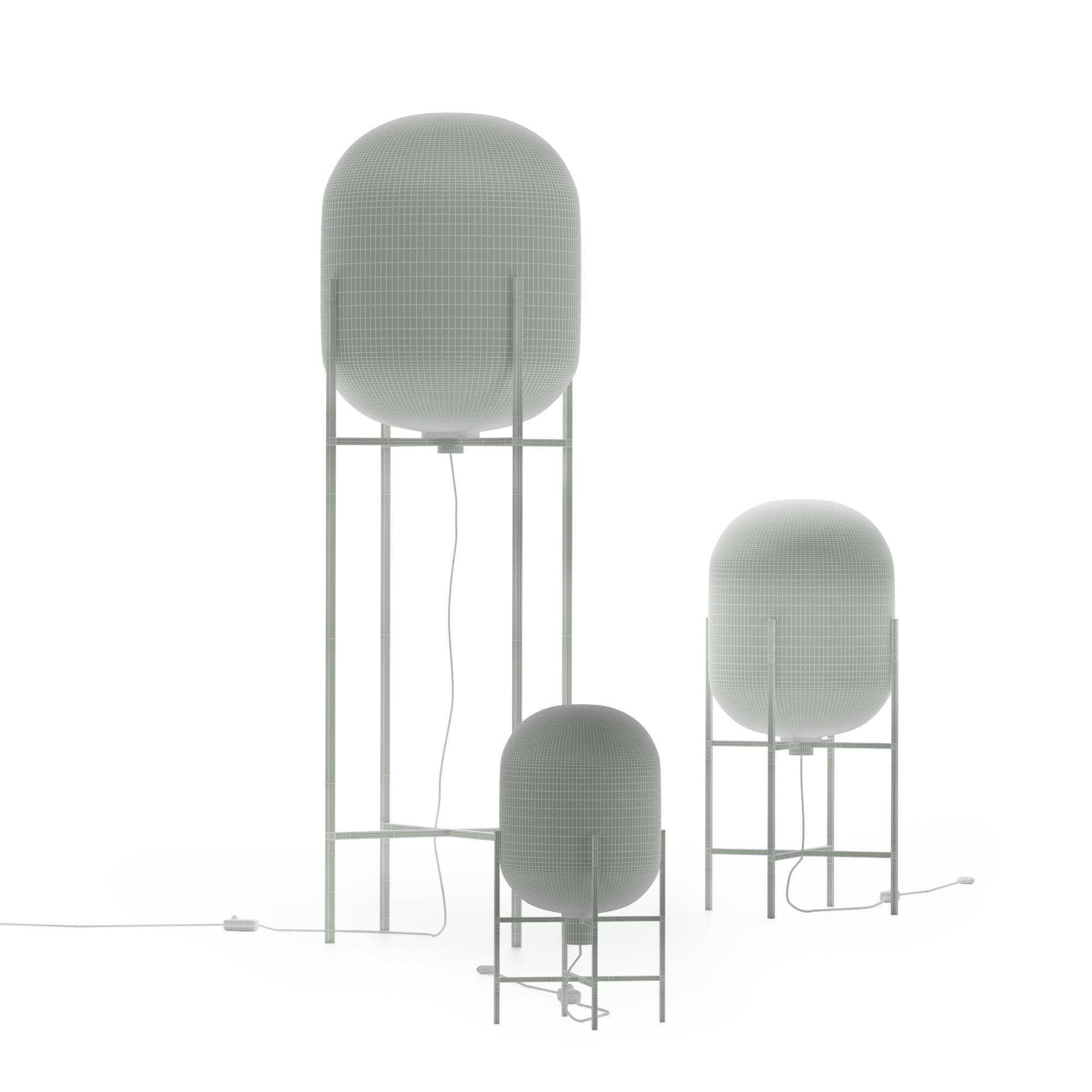 Replica Oda lamp collection - Floor and table lamps 3D model_2