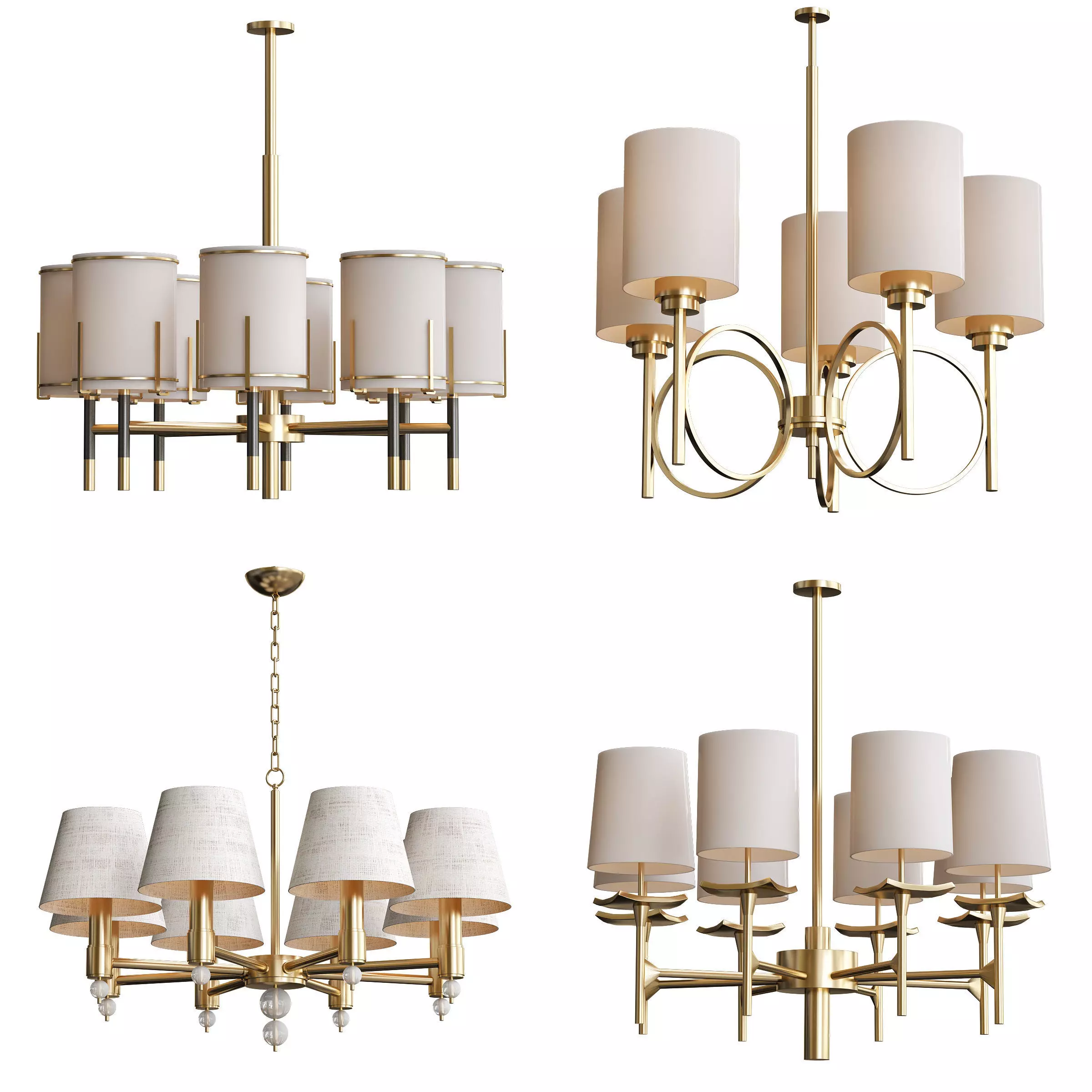 Wide chandelier 3D model