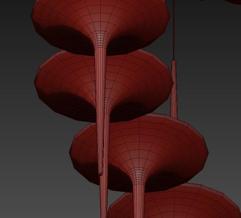 Rain chandelier 3D model_3