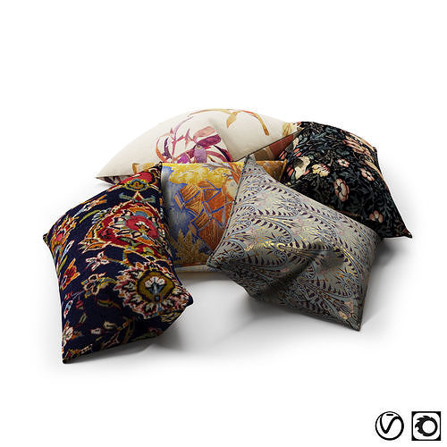 Oriental pillows 3D model