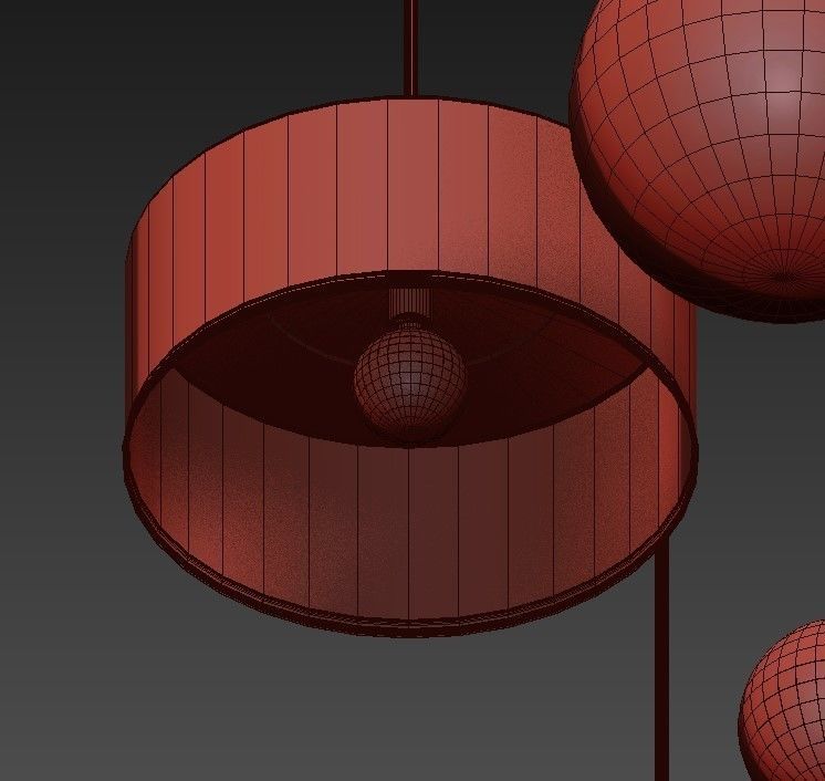 Cloth modern pendant lights 3D model_5