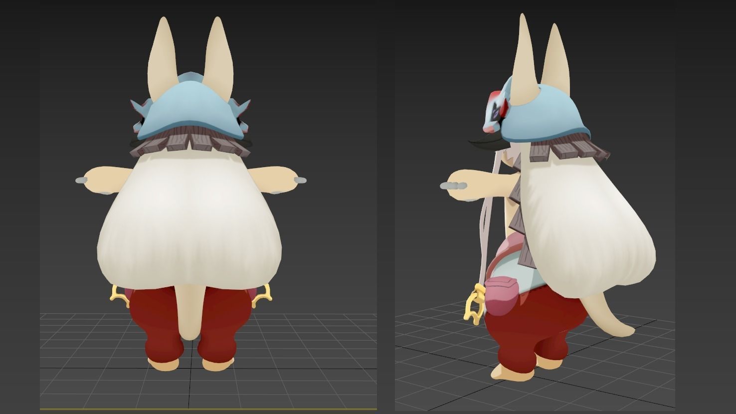 Rigged Nanachi Made in Abyss 3D model_2
