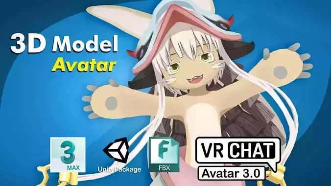 Rigged Nanachi Made in Abyss 3D model