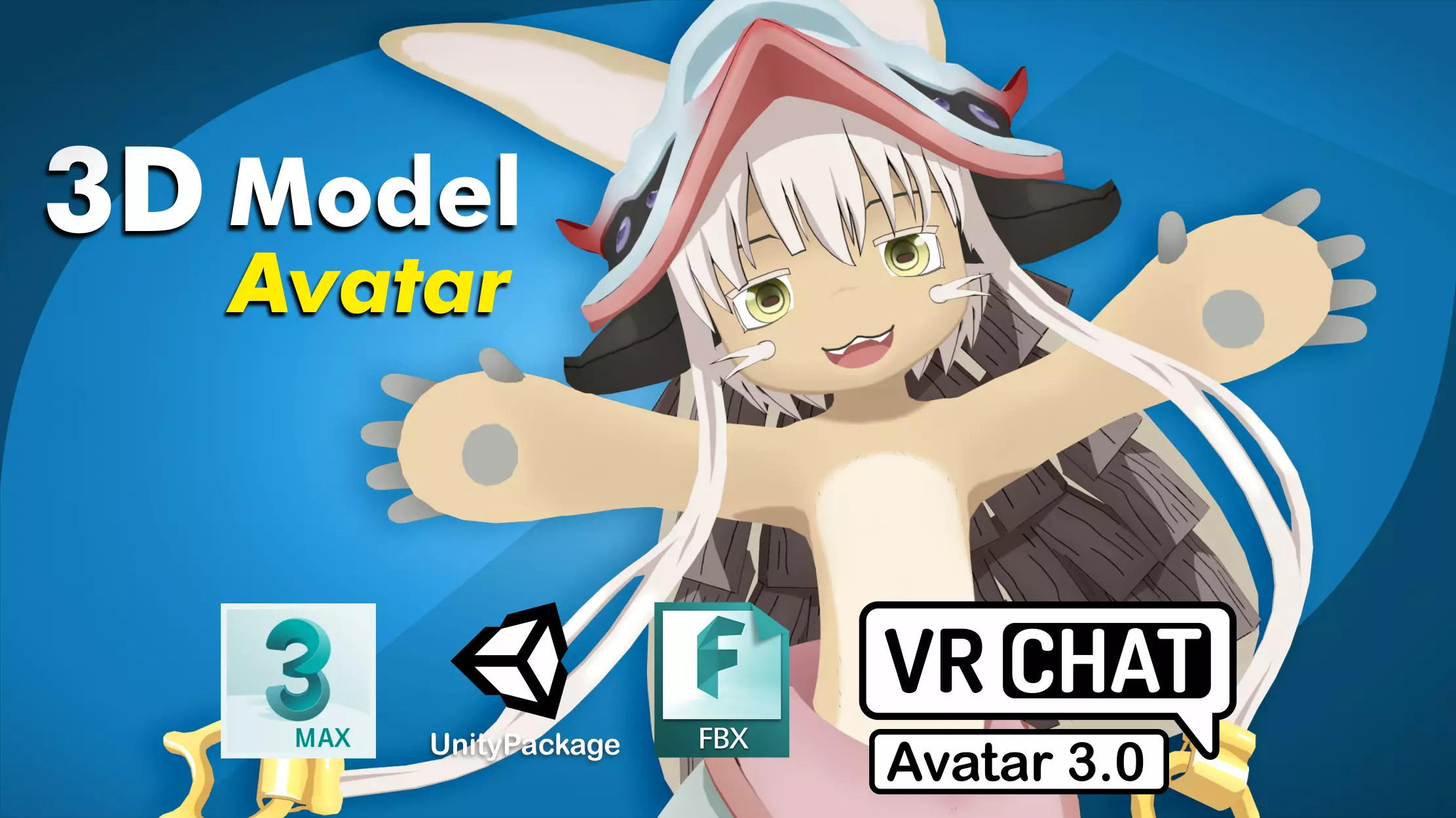 Rigged Nanachi Made in Abyss 3D model_0