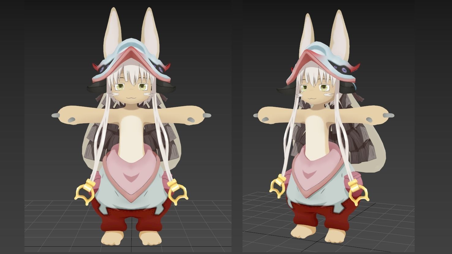 Rigged Nanachi Made in Abyss 3D model_1