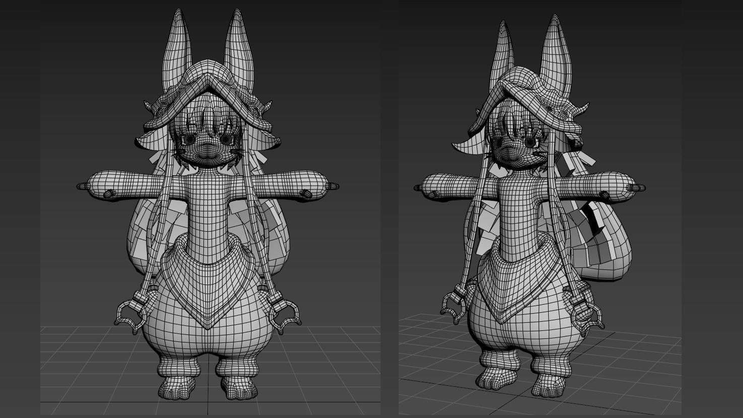 Rigged Nanachi Made in Abyss 3D model_4