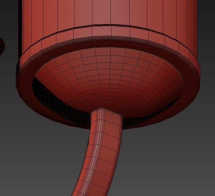 Table lamp with shade 3D model_4