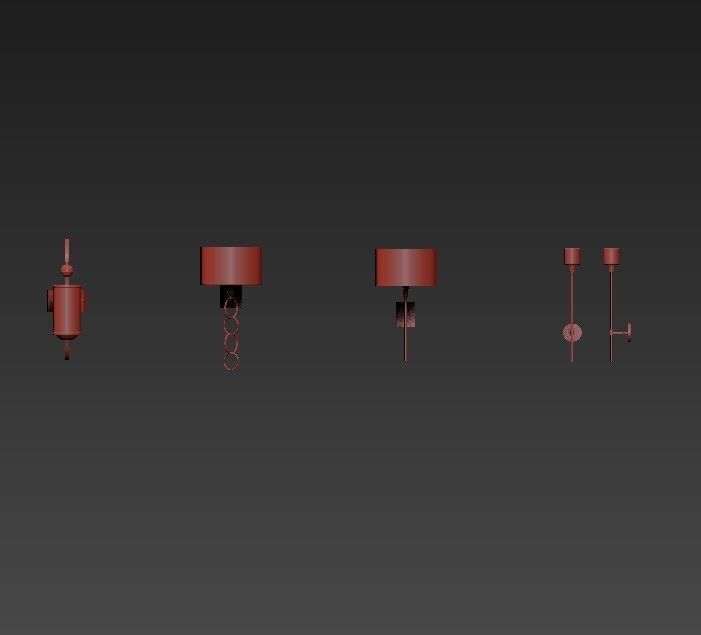 Table lamp with shade 3D model_6