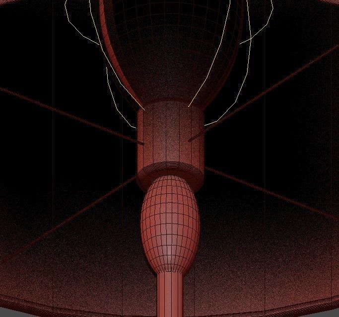 Table lamp with shade 3D model_10