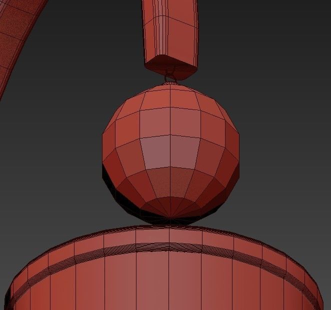 Table lamp with shade 3D model_5