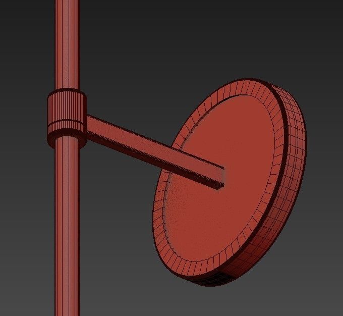 Table lamp with shade 3D model_12