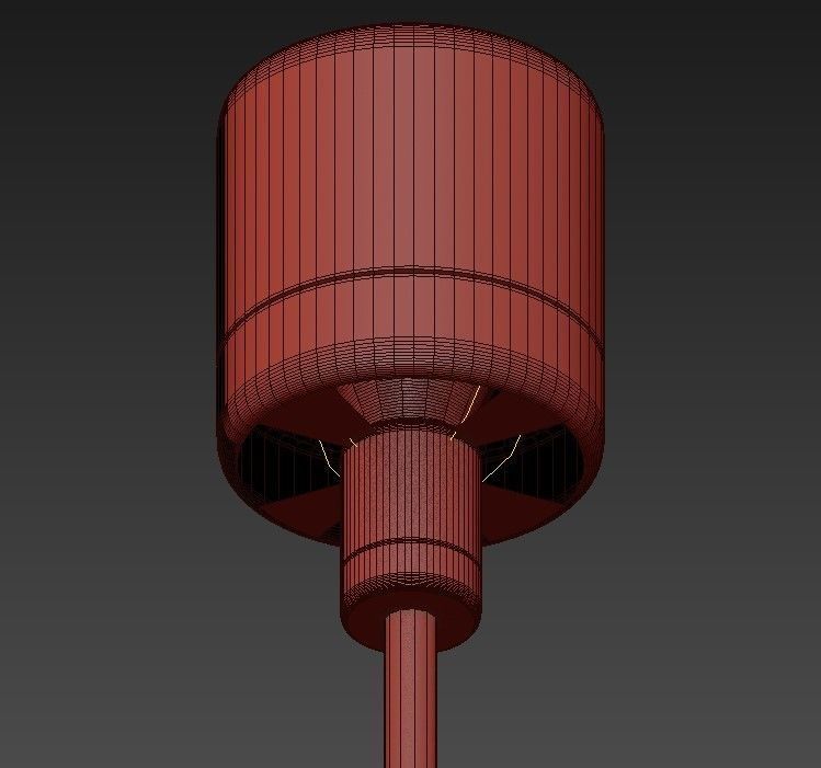 Table lamp with shade 3D model_11