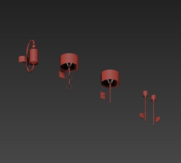 Table lamp with shade 3D model_7