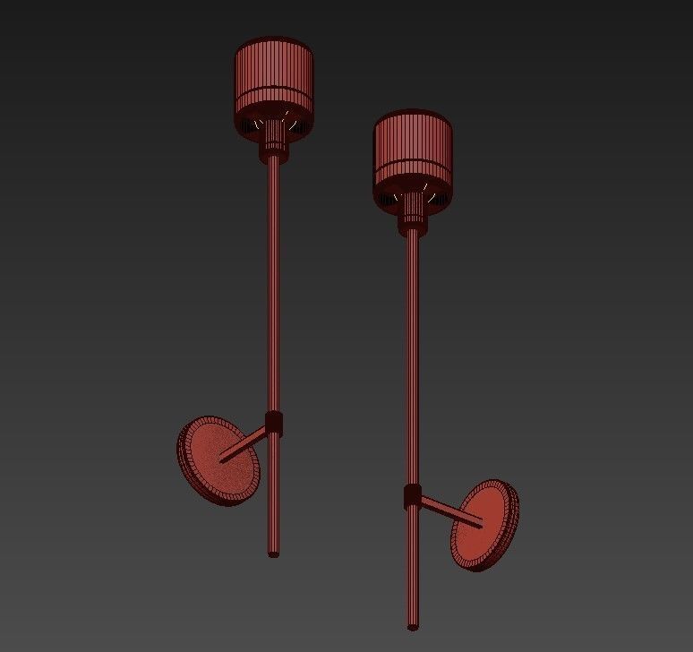 Table lamp with shade 3D model_8