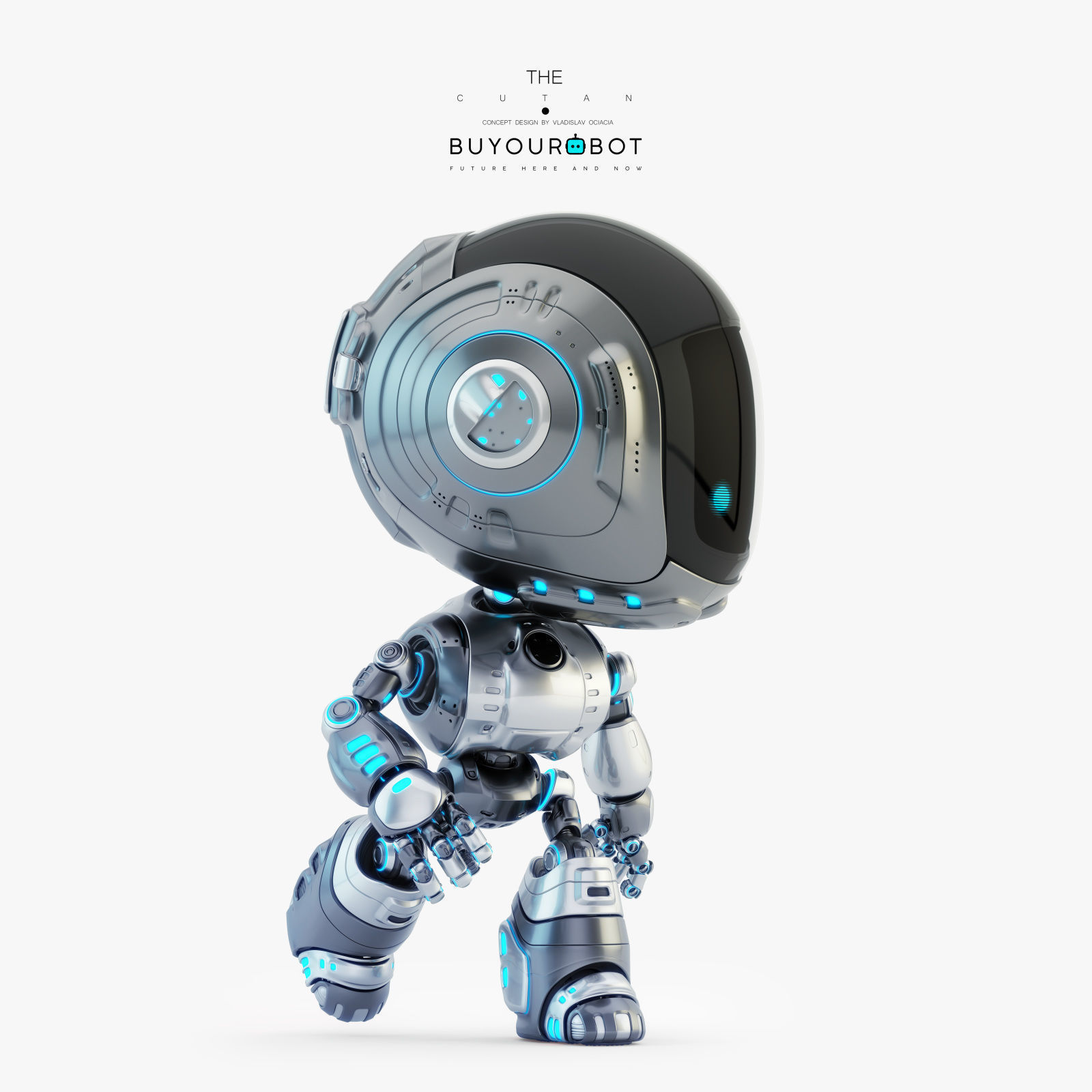Fun bot I digital toy 3D model_1